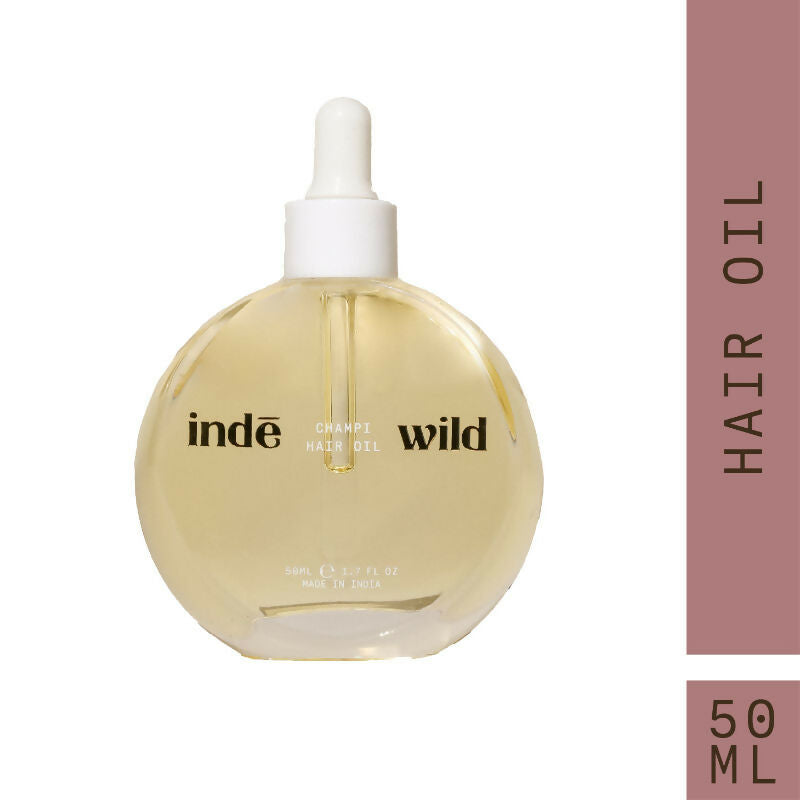 Inde Wild Champi Hair Oil With Bhringraj, Brahmi & Amla For Regrowth, Hairfall & Dandruff Control