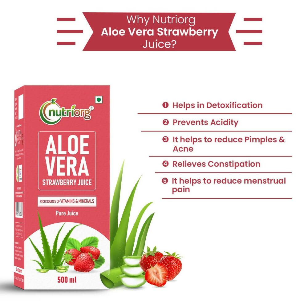 Nutriorg Aloevera Strawberry Juice