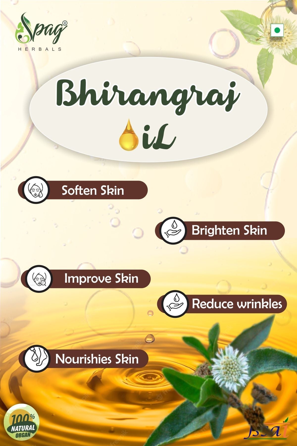 Spag Herbals Bhringraj Oil For Hair & Skin Care