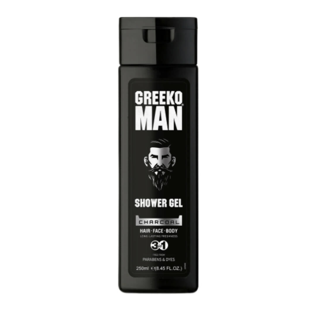 Greeko Man 3 in 1 Charcoal Shower Gel - BUDEN