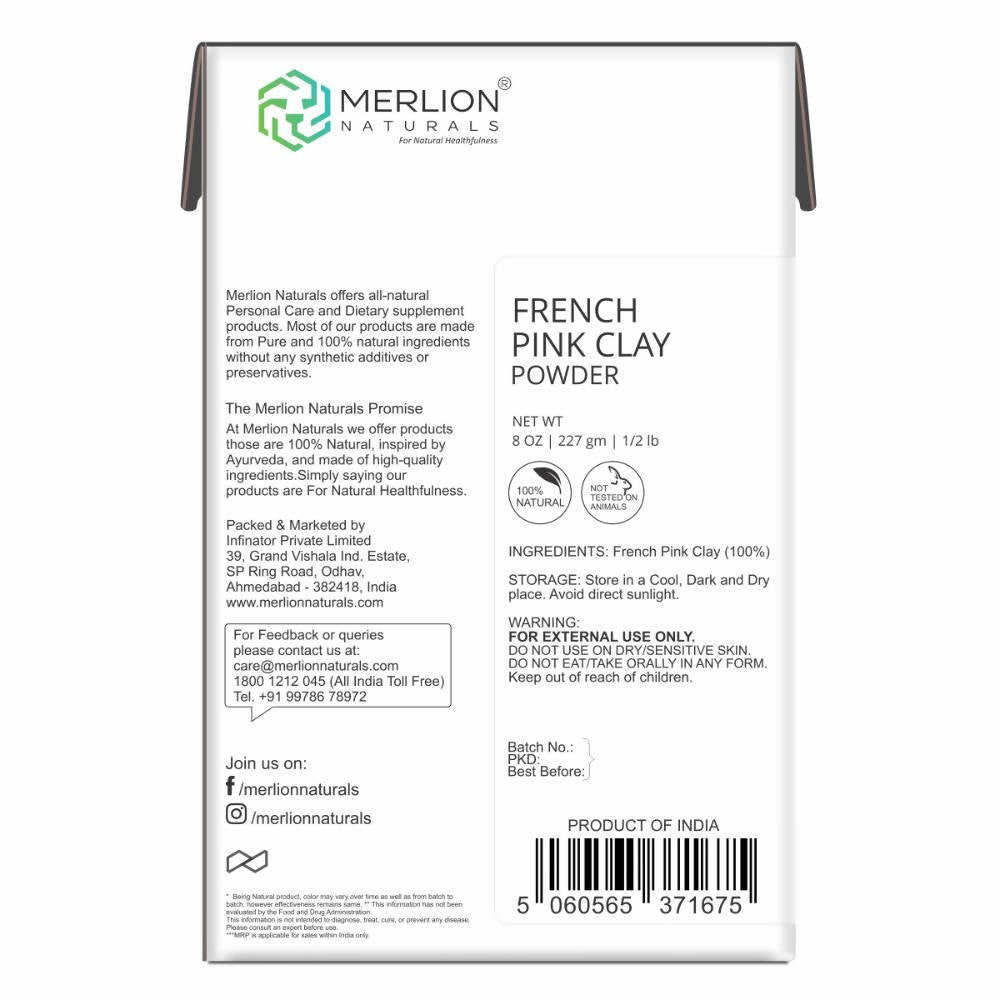 Merlion Naturals French Pink Clay Powder