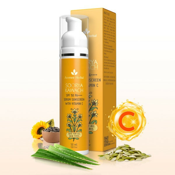 Avimee Herbal Soorya Kawach SPF 50 PA++++ Vitamin C Serum Sunscreen -  buy in usa 