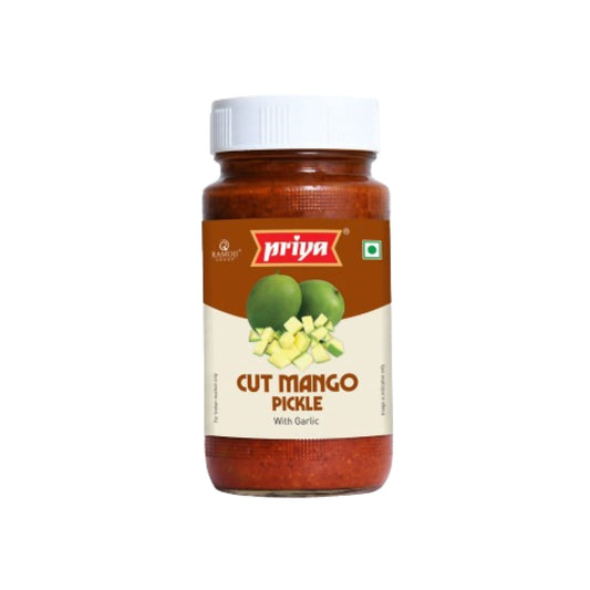 Priya Cut Mango Pickle with Garlic