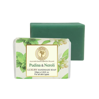 Tatvik Ayurveda Pudina & Neroli Luxury Handmade Soap - BUDEN