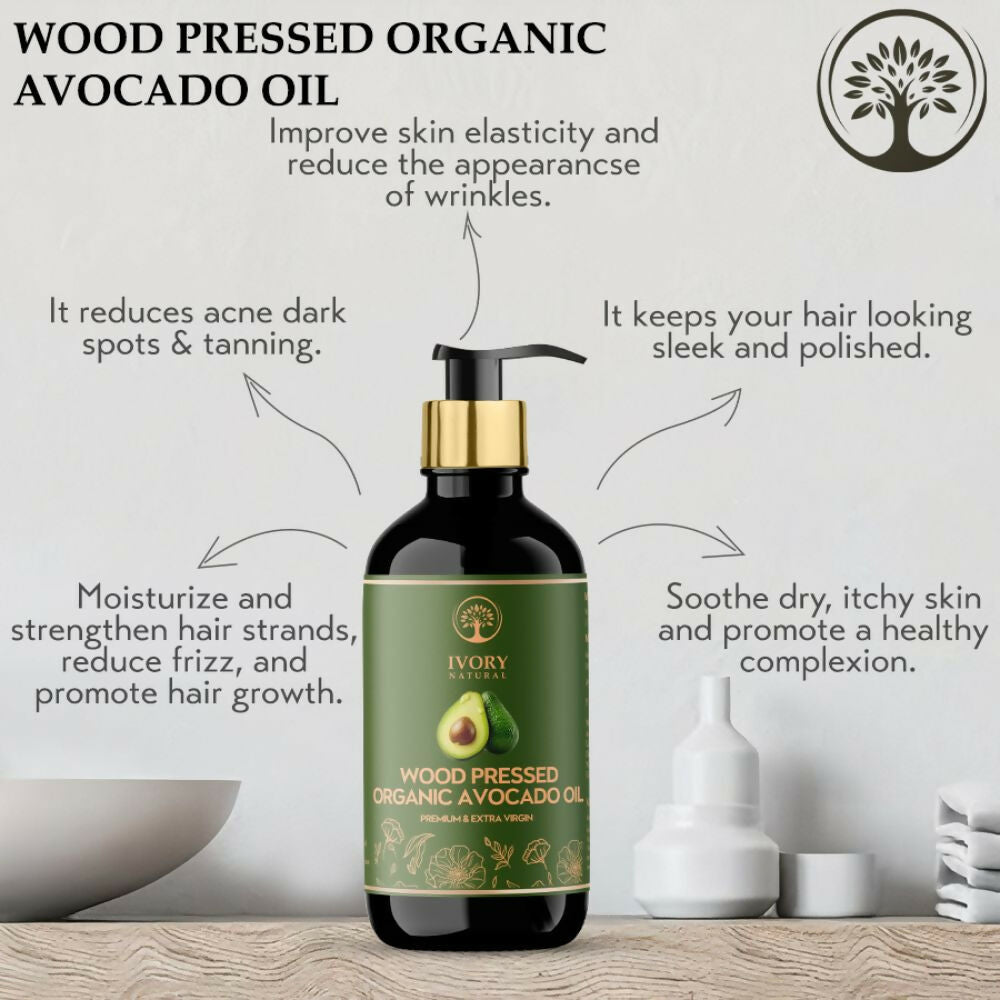 Ivory Natural Wood Pressed Organic Avocado Oil Premium & Extra Virgin