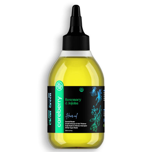 Careberry 100% Organic Rosemary & Jojoba Anti Dandruff Hair Oil