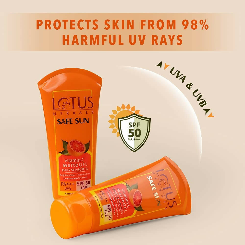 Lotus Herbals Safe Sun Vitamin C Matte Gel Daily Sunscreen SPF 50 PA+++