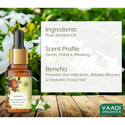 Vaadi Herbals Jasmine 100% Pure Essential Oil Therapeutic Grade
