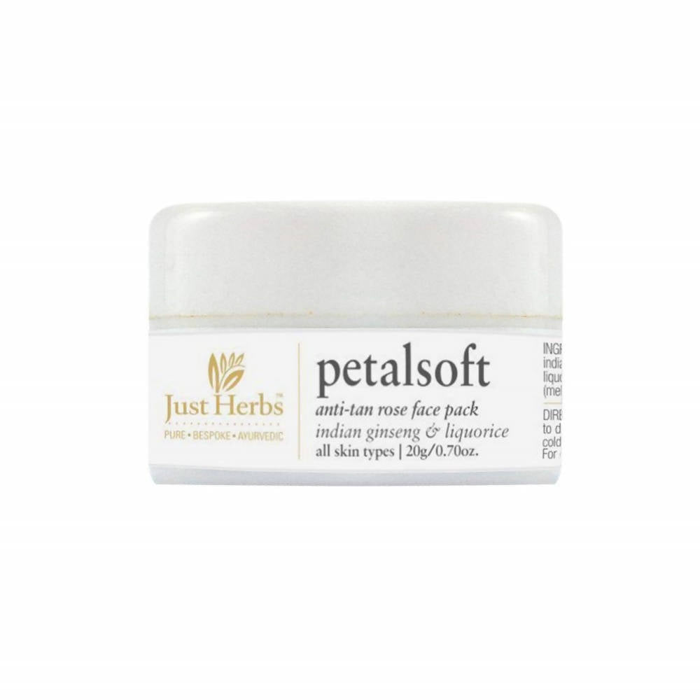 Just Herbs Petalsoft Anti-Tan Rose Face Pack - BUDNE