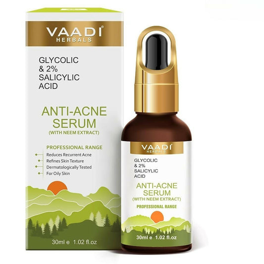 Vaadi Herbals Anti-Acne Serum With Glycolic & 2% Salicylic Acid - BUDNE