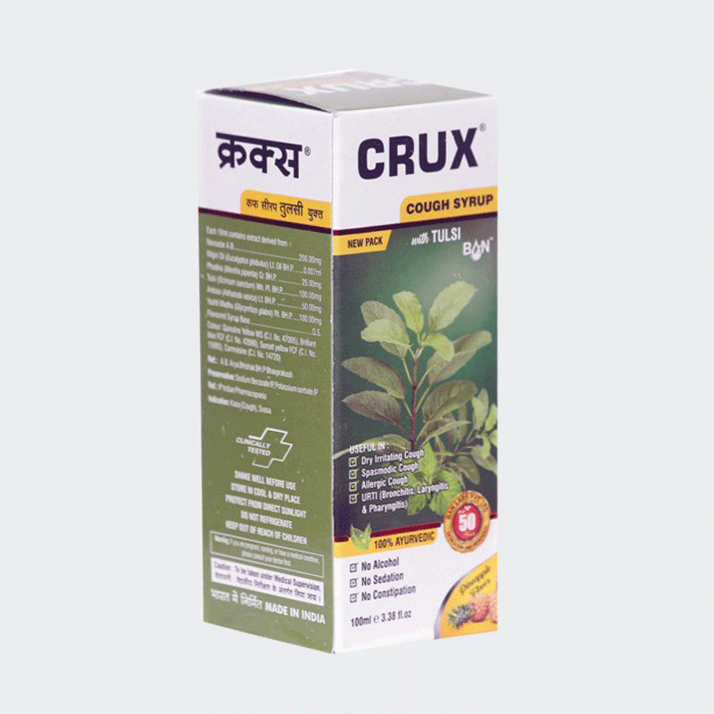 Ban Labs Crux Cough Syrup with Tulsi