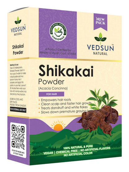 Vedsun Naturals Shikakai Powder Organic and Pure For Hair Growth