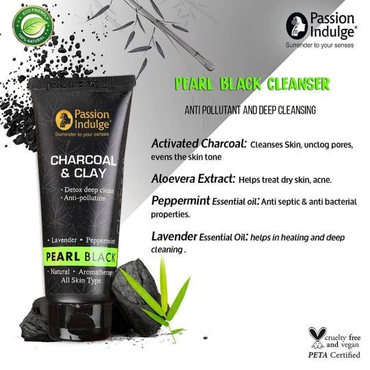 Passion Indulge Pearl Black Charcoal & Clay Cleanser