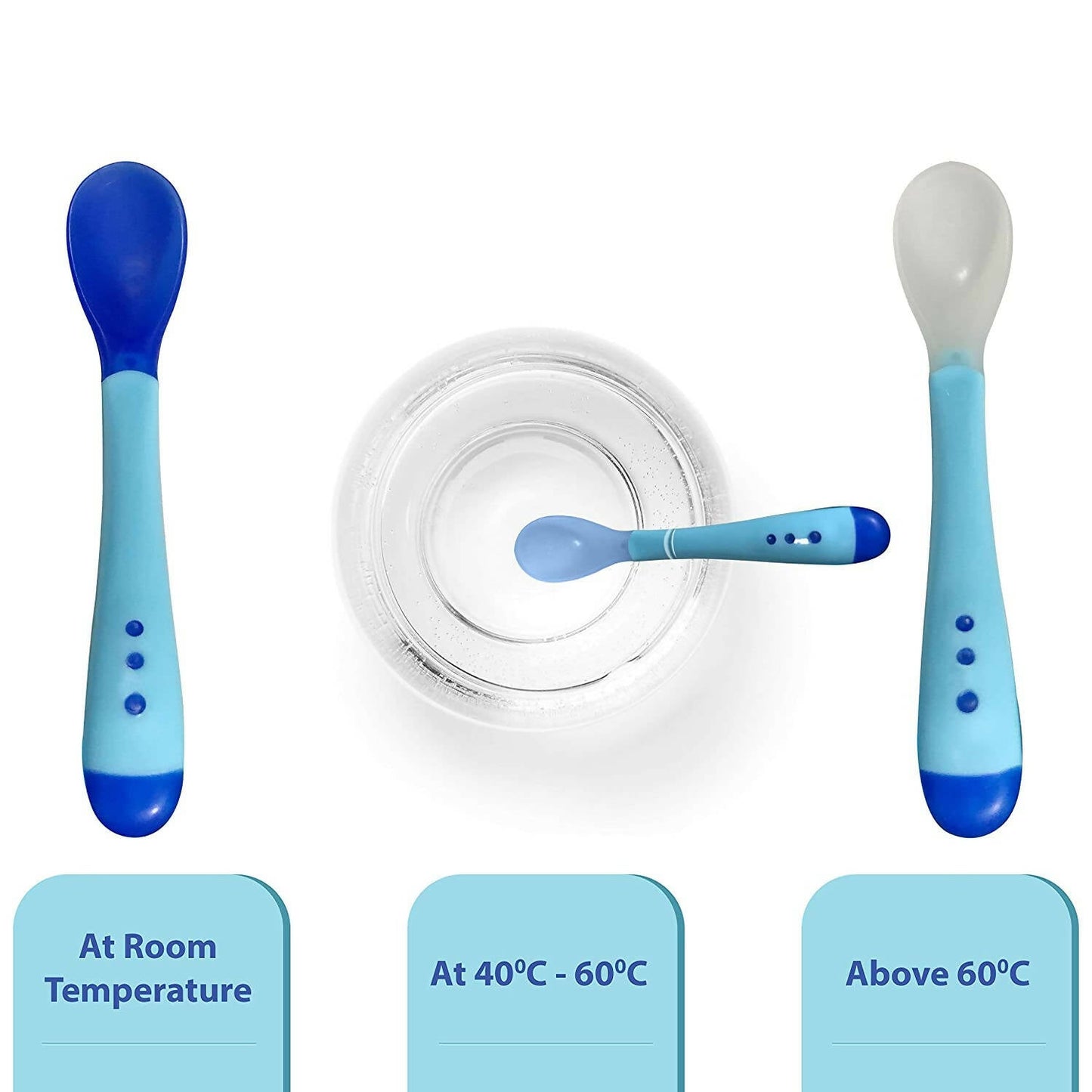 LuvLap Tiny Love Heat Sensitive Baby Feeding Spoons Set