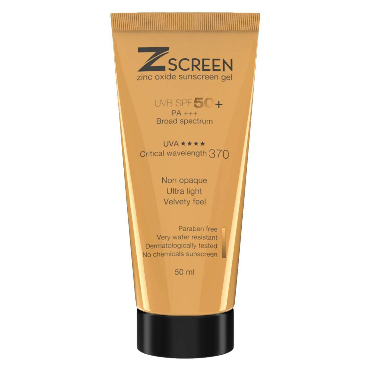 Zscreen Zinc Oxide Sunscreen Gel UVA/UVB Protection SPF 50+ PA+++ - BUDNE