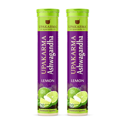 Upakarma Ayurveda Ashwagandha Effervescent Tablets - Lemon Flavour