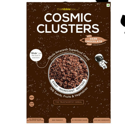 Thenibblebox Dark Chocolate Cosmic Clusters (Millet Cereals) - BUDNE