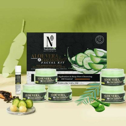 NutriGlow NATURAL'S Aloe Vera Cucumber Facial Kit