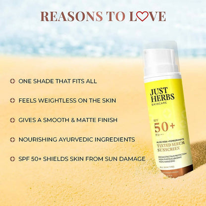 Just Herbs Tinted Serum Sunscreen SPF 50+