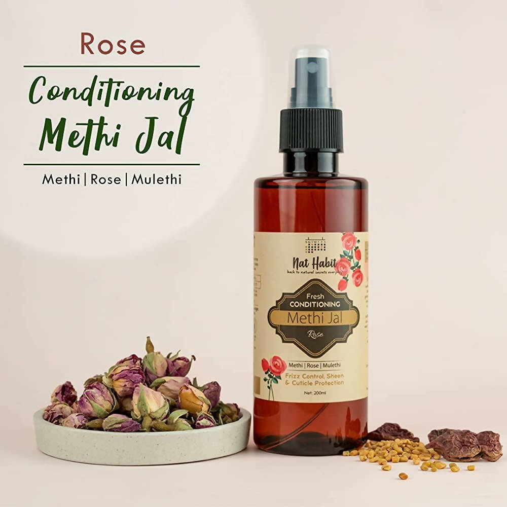 Nat Habit Rose Conditioning Methi Jal Hair Serum Spray
