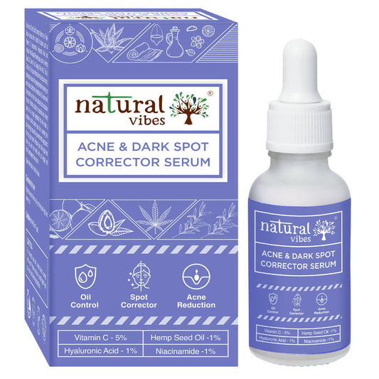 Natural Vibes Acne & Dark Spot Corrector Face Serum - BUDNEN