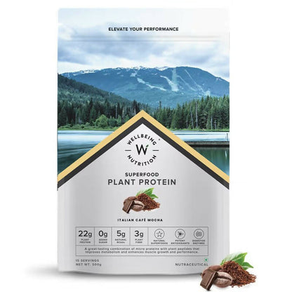 Wellbeing Nutrition Superfood Plant Protein Isolate - Italian Cafe Mocha