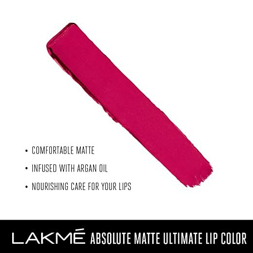 Lakme Absolute Matte Ultimate Lip Color with Argan Oil - Berry Boost