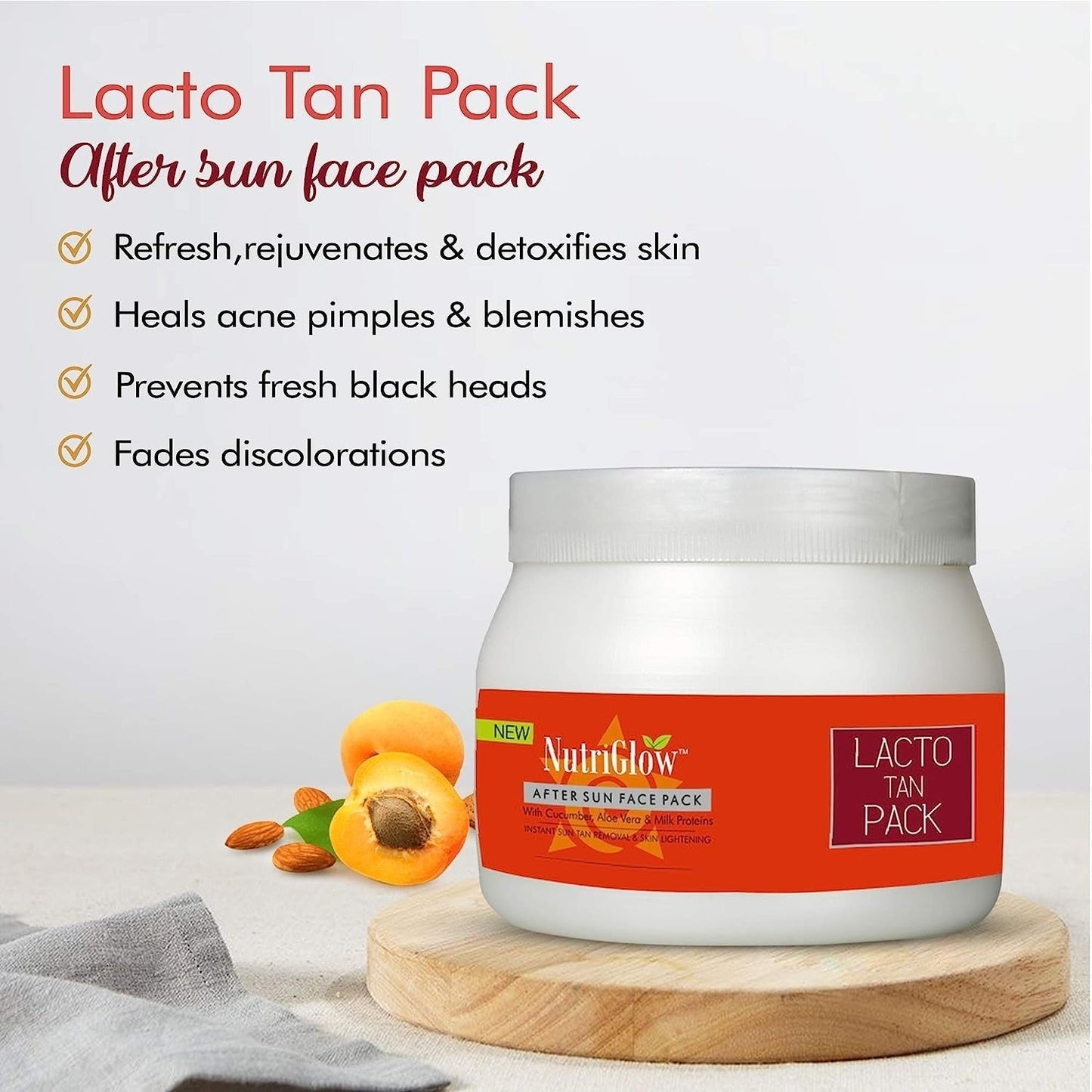 NutriGlow Women Skin Care Treatment Lacto Tan Face Pack