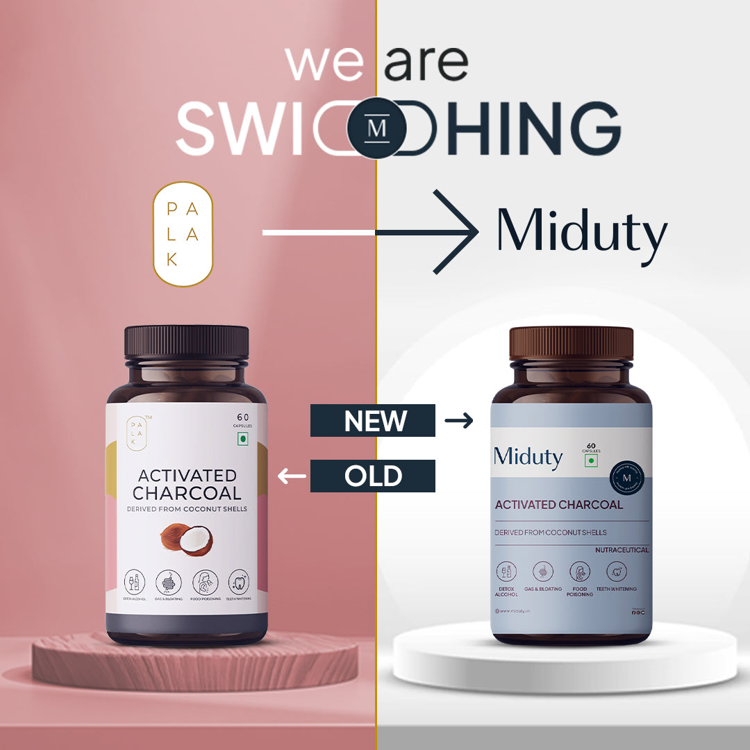 Miduty by Palak Notes Activated Charcoal Capsules
