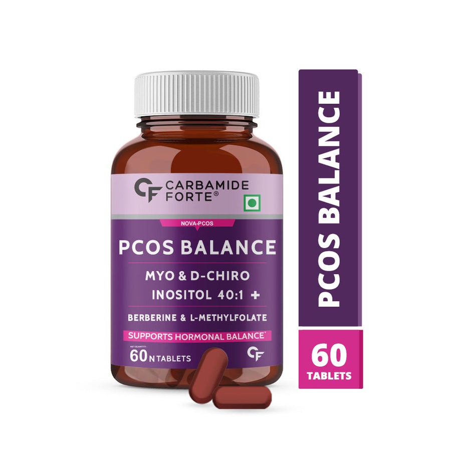 Carbamide Forte PCOS Support Tablets with Myo-Inositol to D-Chiro-Inositol 40:1 - BUDNE