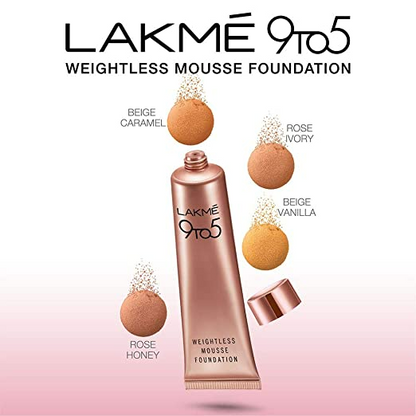 Lakme 9To5 Weightless Mousse Foundation - Nude Brown
