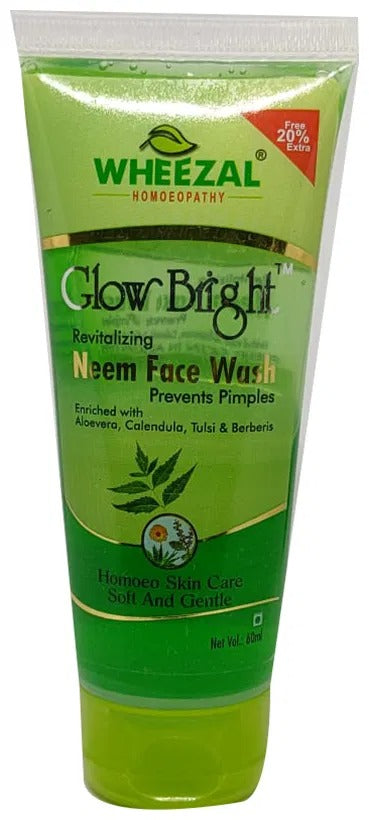 Wheezal Glow Bright Neem Face Wash - usa canada australia