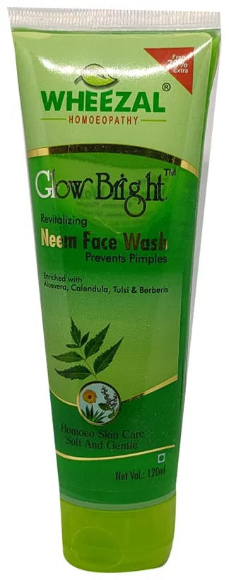 Wheezal Glow Bright Neem Face Wash - usa canada australia