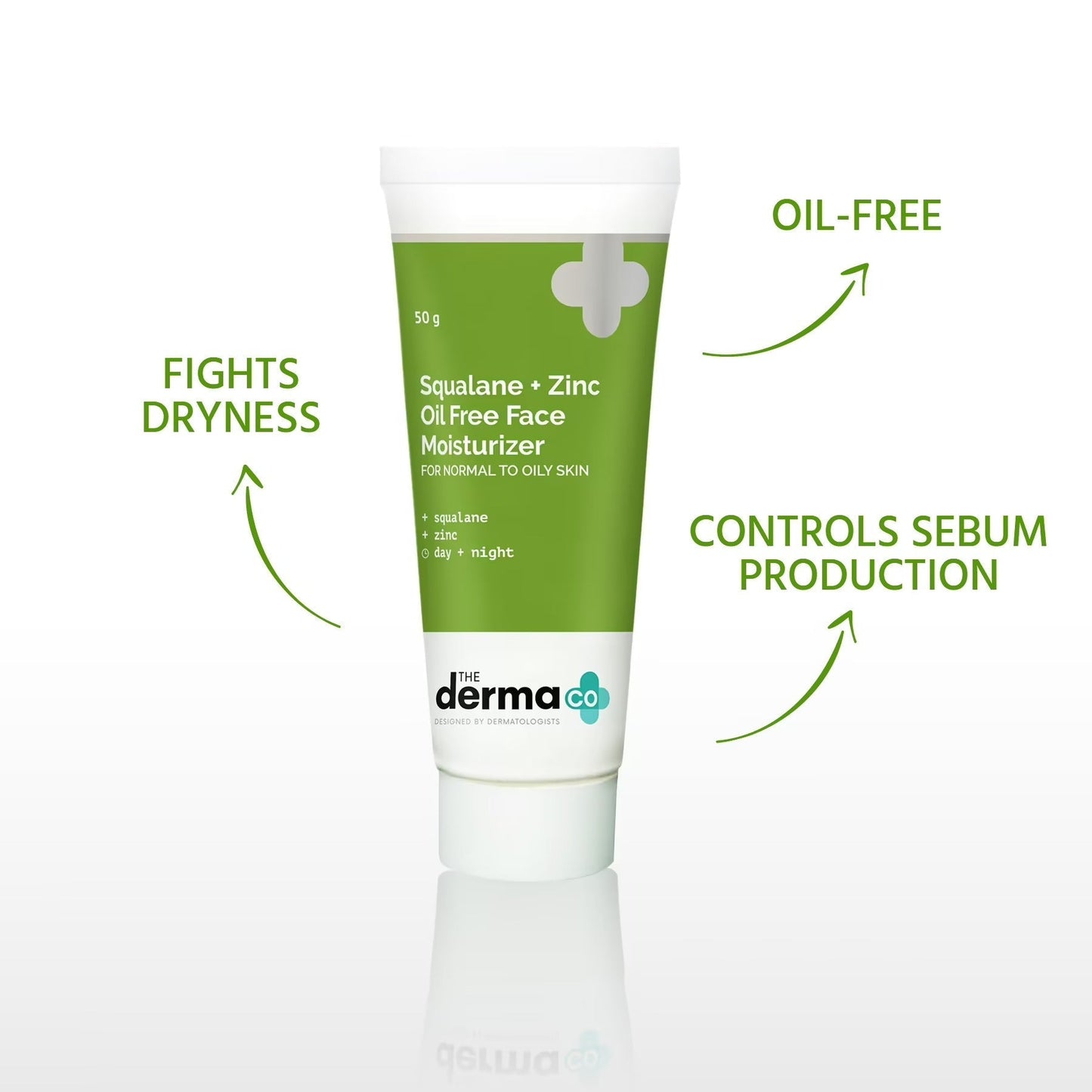 The Derma Co Squalene + Zinc Oil-Free Moisturizer for Normal to Oily Skin