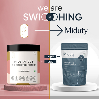 Miduty by Palak Notes Probiotics & Prebiotic Fiber powder