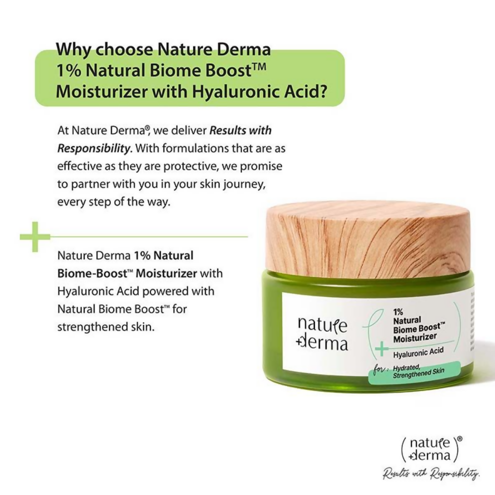 Nature Derma 1% Natural Biome-Boost Moisturizer With Hyaluronic Acid