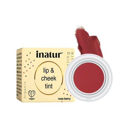 Inatur Lip and Cheek Tint Rose Berry