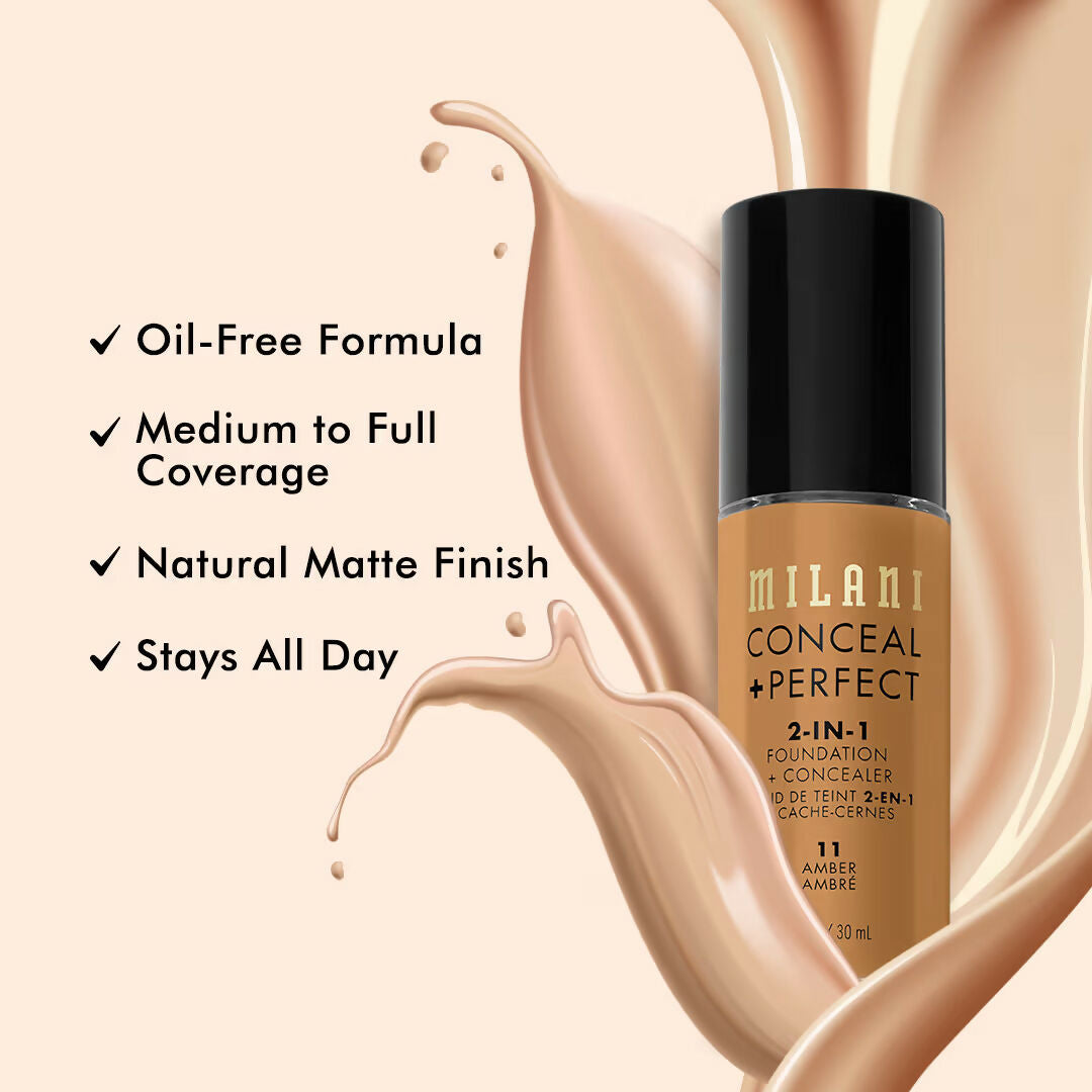 Milani Conceal + Perfect 2-In-1 Foundation + Concealer - Amber