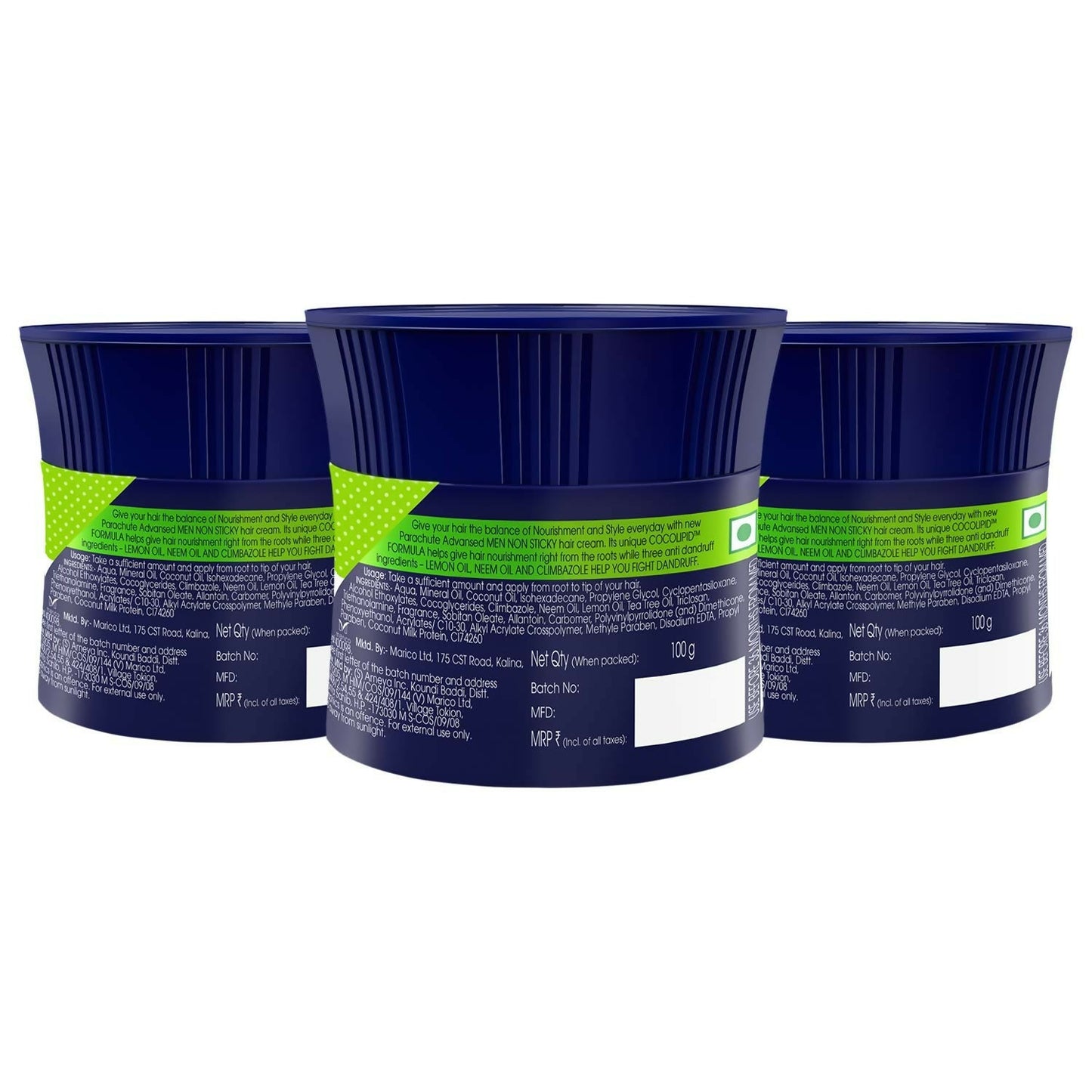 Parachute Advansed Men Hair Cream, Anti-Dandruff, With Lemon & Neem