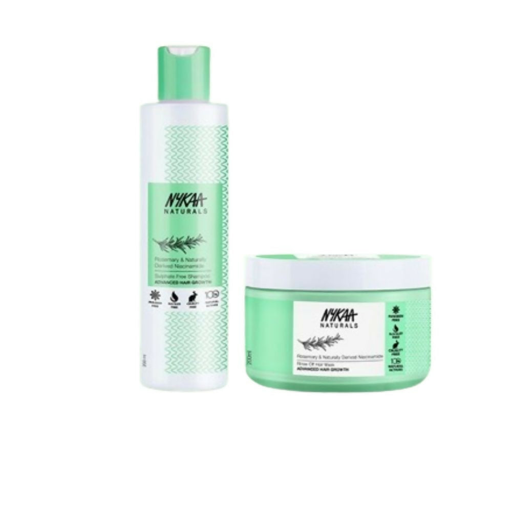 Nykaa Naturals Rosemary & Naturally Derived Niacinamide Shampoo + Mask Hair Growth