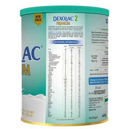 Dexolac Premium Infant Formula Powder Stage 2 (From 6-12 Months)