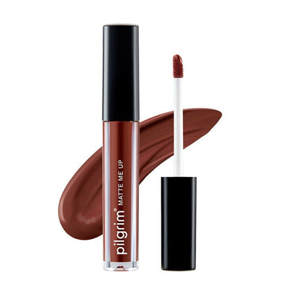 Pilgrim Liquid Matte Lipstick with Hyaluronic Acid - Bossy Brown