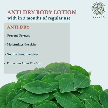 Buddha Natural Anti Dry Body Lotion - Helps Restore Moisture Nourishes & Hydrates Skin