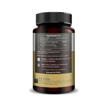 H&C Herbal Ashwagandha Extract with Black Pepper Quick Dissolving Tablets