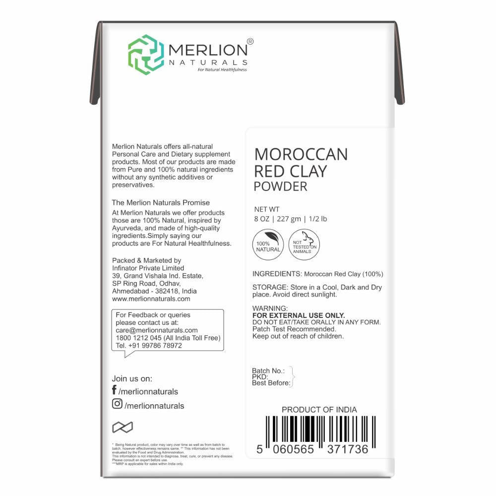 Merlion Naturals Moroccan Red Clay Powder