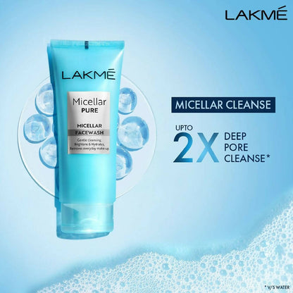 Lakme Micellar Pure Facewash For Deep Pore Cleanse