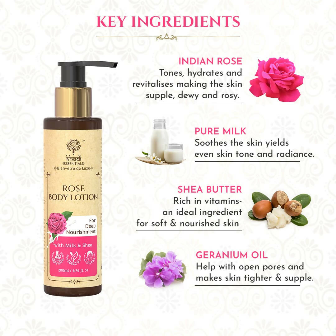 Khadi Essentials Rose Body Lotion