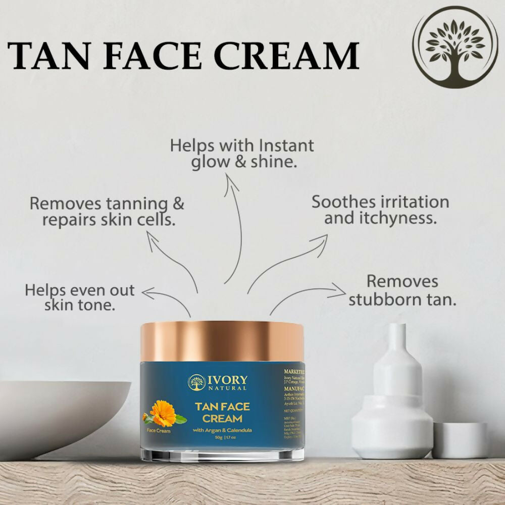 Ivory Natural Tan Face Cream For Sun Tan Protection