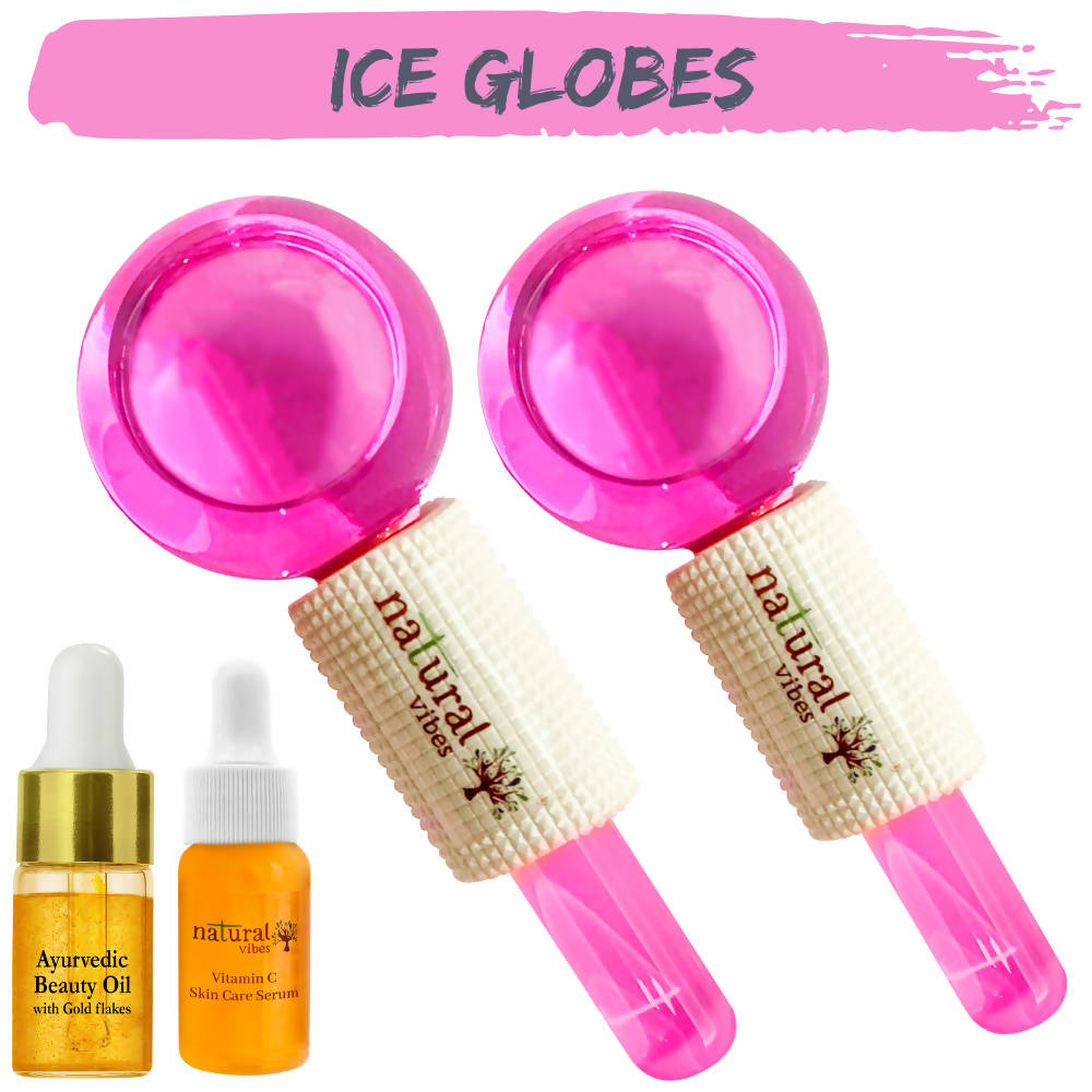 Natural Vibes Pink Ice Globes Facial Tool Set