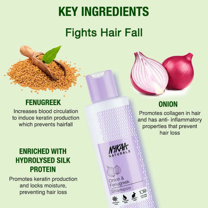 Nykaa Naturals Anti-Hair Fall Shampoo With Onion, Fenugreek